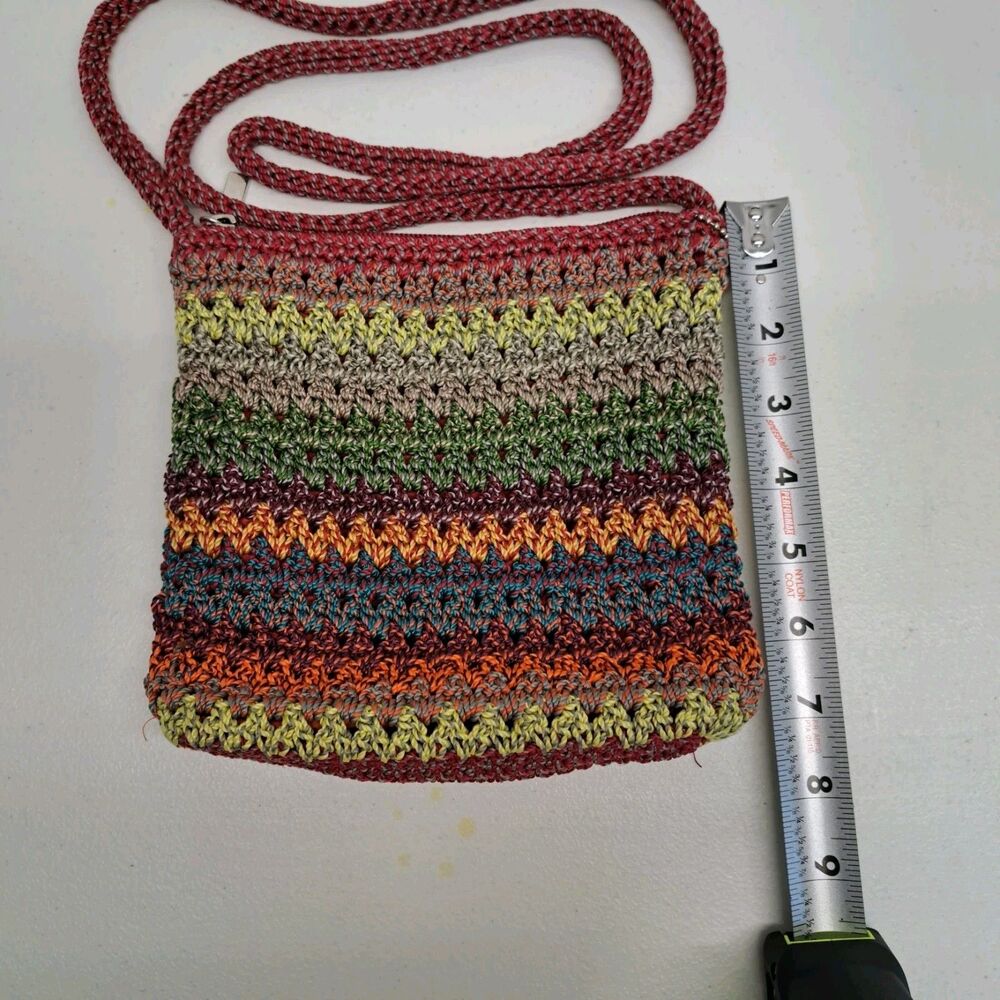The Sak Boho Crochet Rainbow Small Zipper Crossbody Bag - Picture 6 of 6